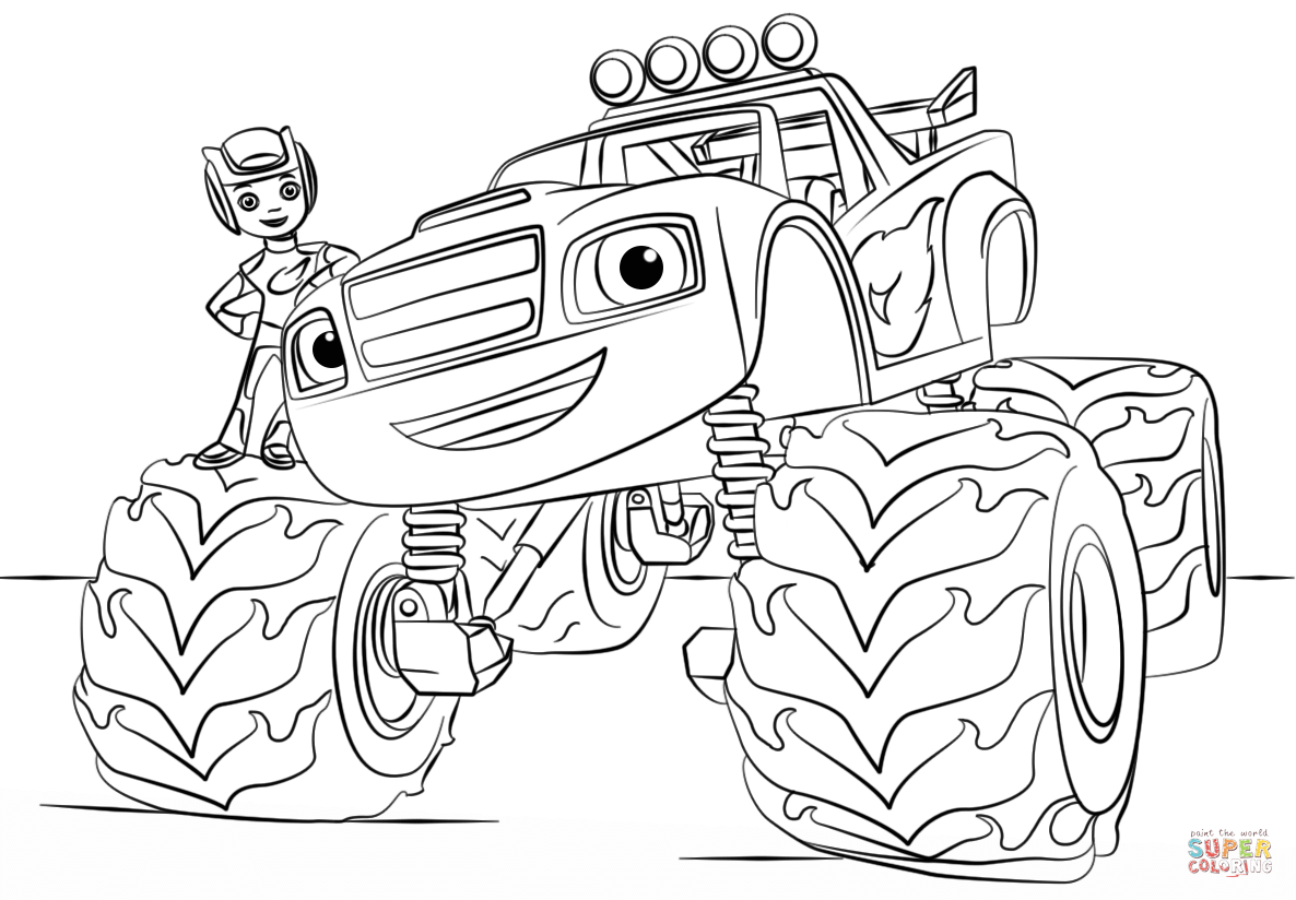 Blaze Monster Truck coloring page | Free Printable Coloring ...