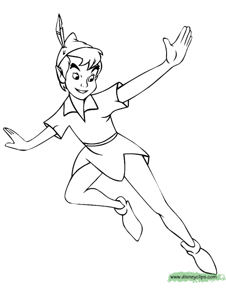 Peter Pan & Tinker Bell Printable Coloring Pages 3 | Disney ...