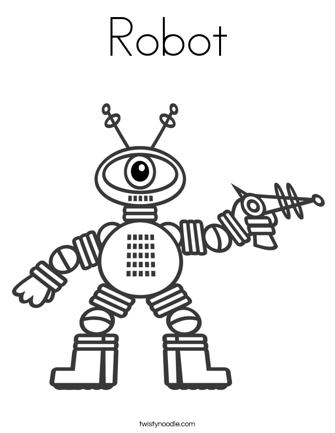 Robot Coloring Pages - Twisty Noodle