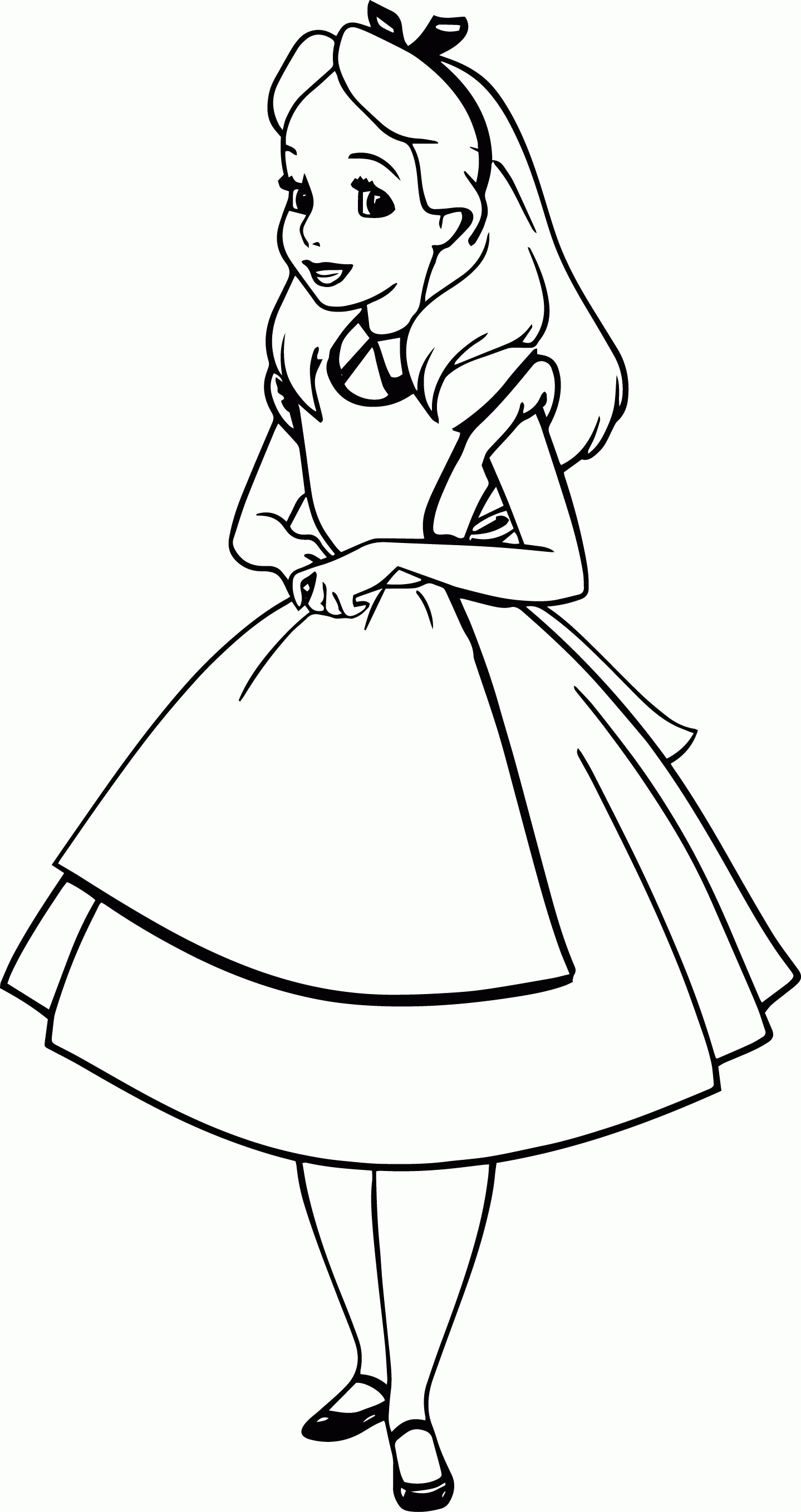 Alice In Wonderland Coloring Page 01 | 