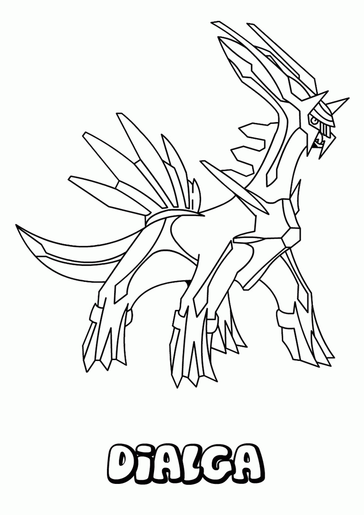 STEEL POKEMON coloring pages - Dialga