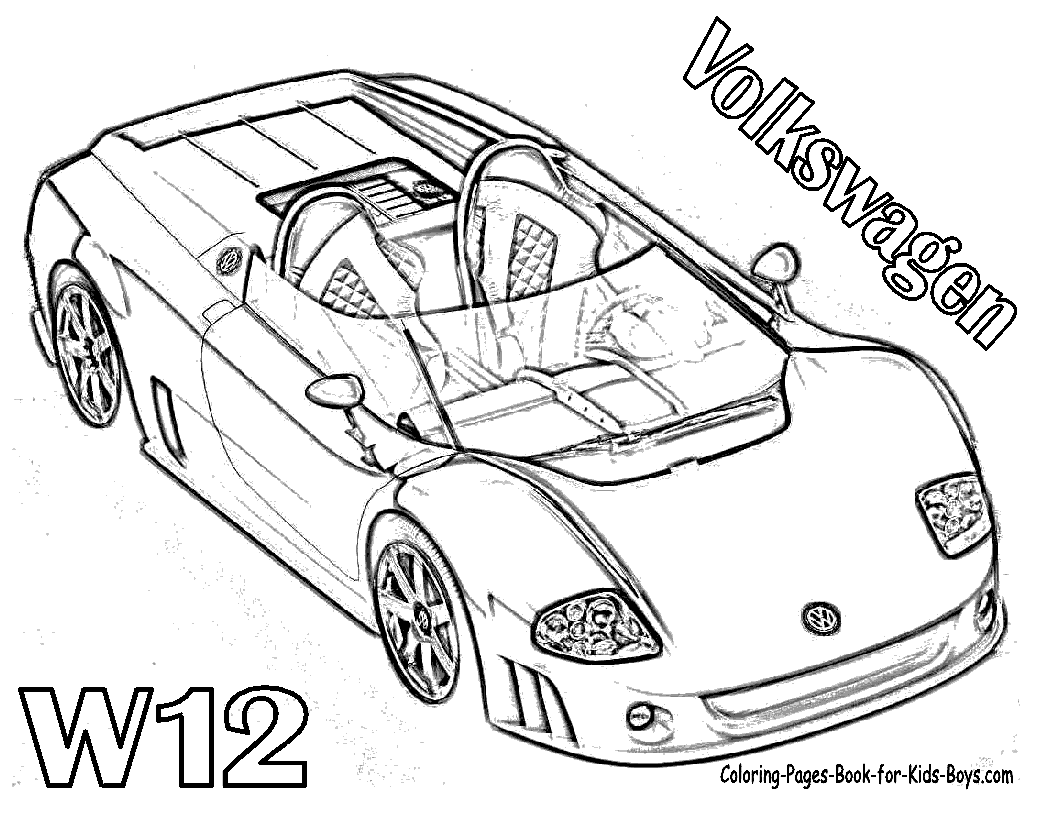 08 volkswagen w12 car at coloring pages book for kids boys1 ...