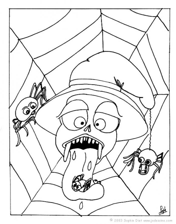 SPIDER coloring pages - Scary black widow