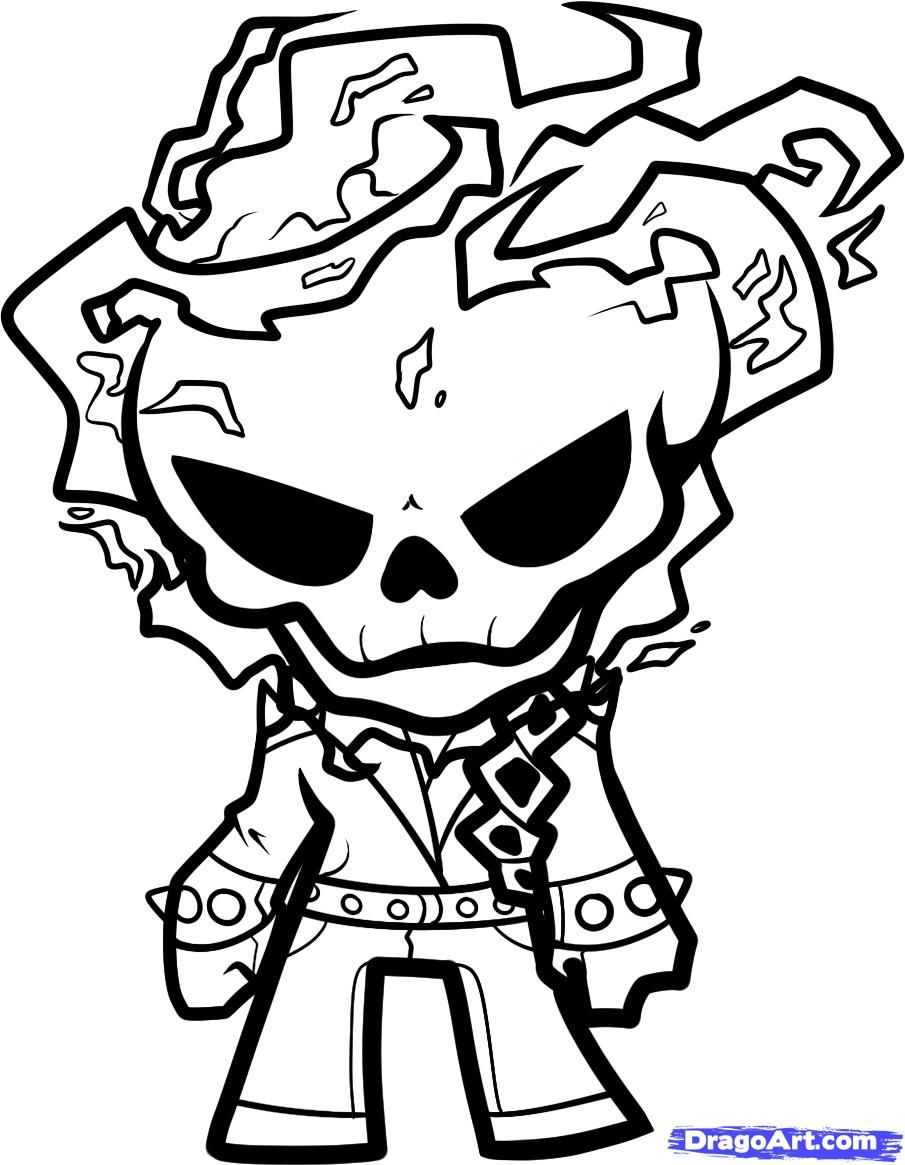 Ghost rider coloring pages to download and print for free