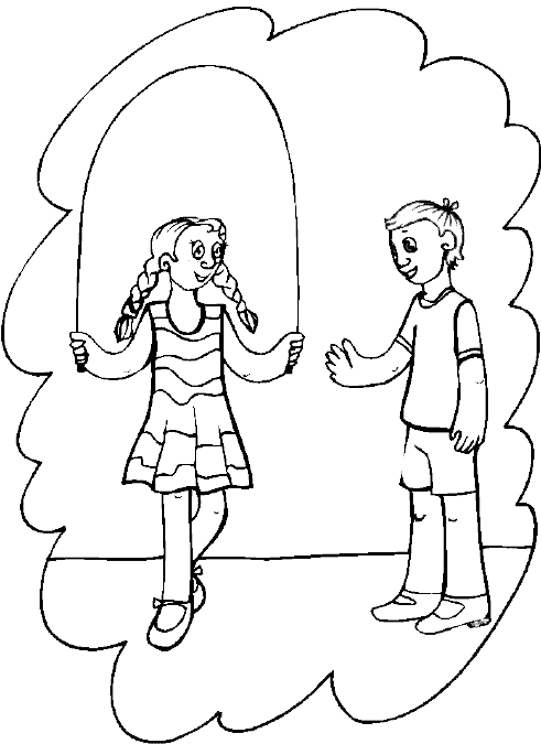 Jump Rope Coloring Pages