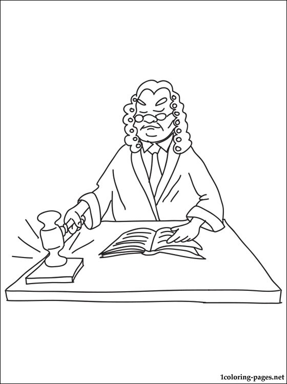 Judge coloring page | Coloring pages
