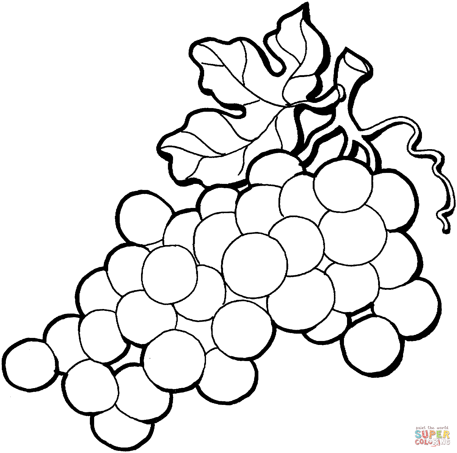 Grape 4 coloring page | Free Printable Coloring Pages
