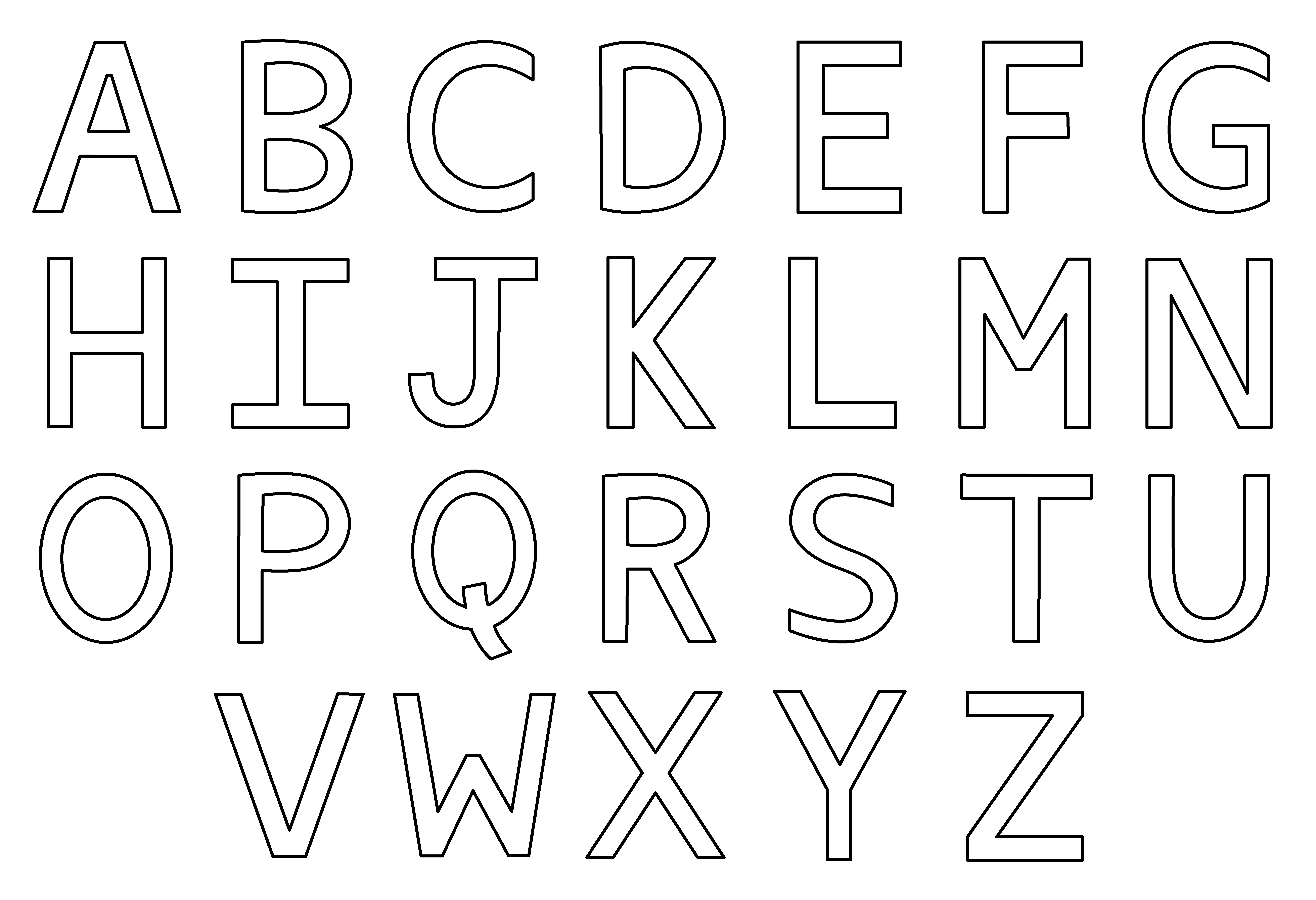 Printable Alphabet Coloring Page