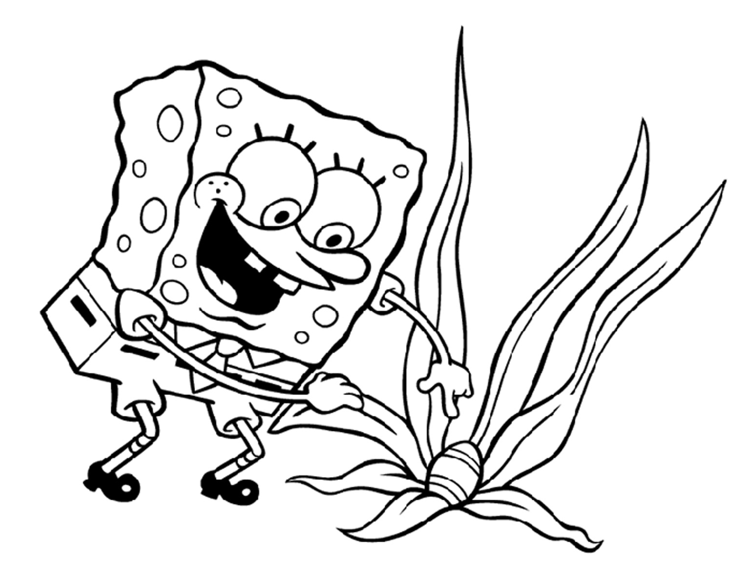 Coloring Pages For Kids Spongebob Hunting Eggs Easter | Easter ...