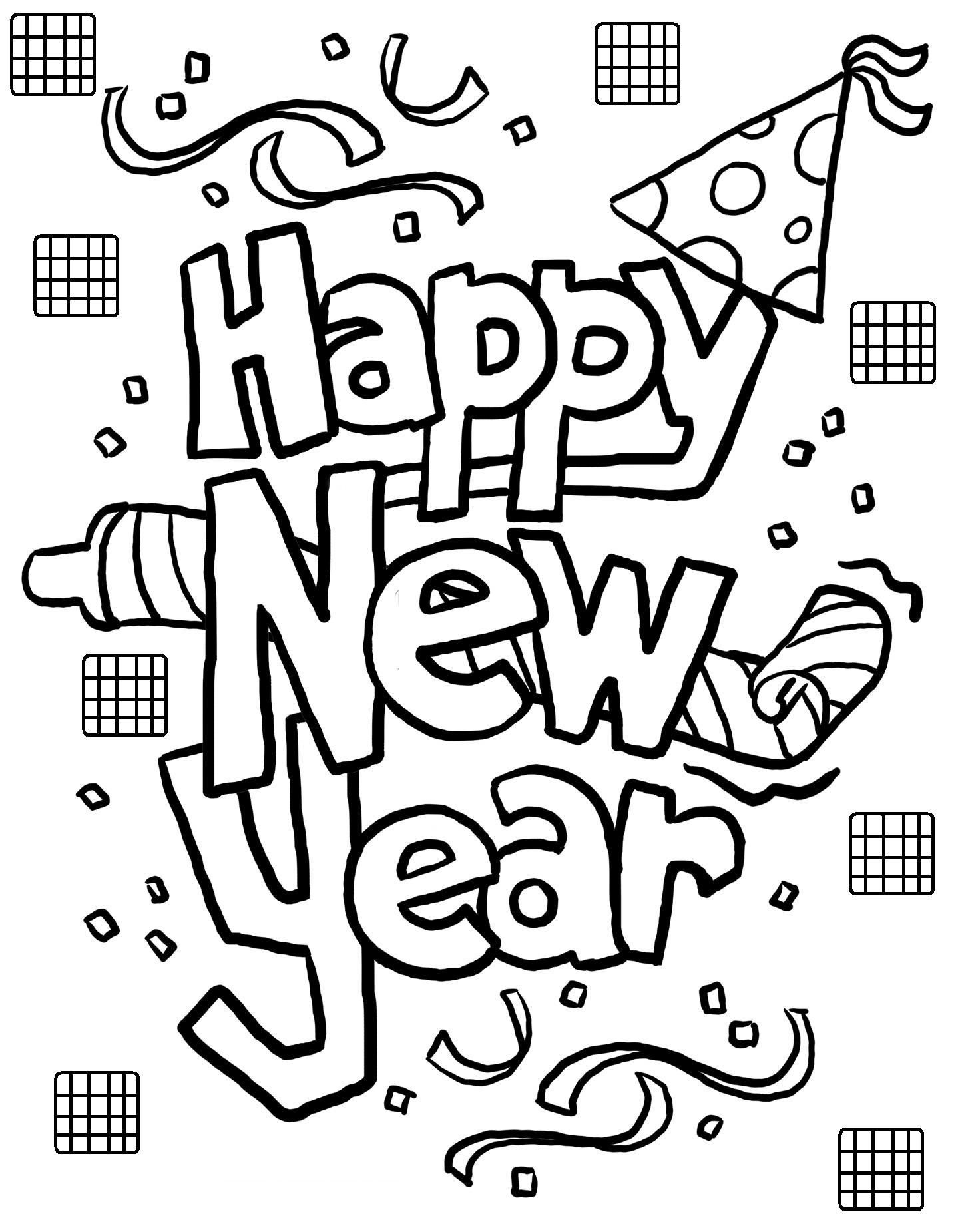Free Printable New Years Coloring Pages For Kids | New year ...