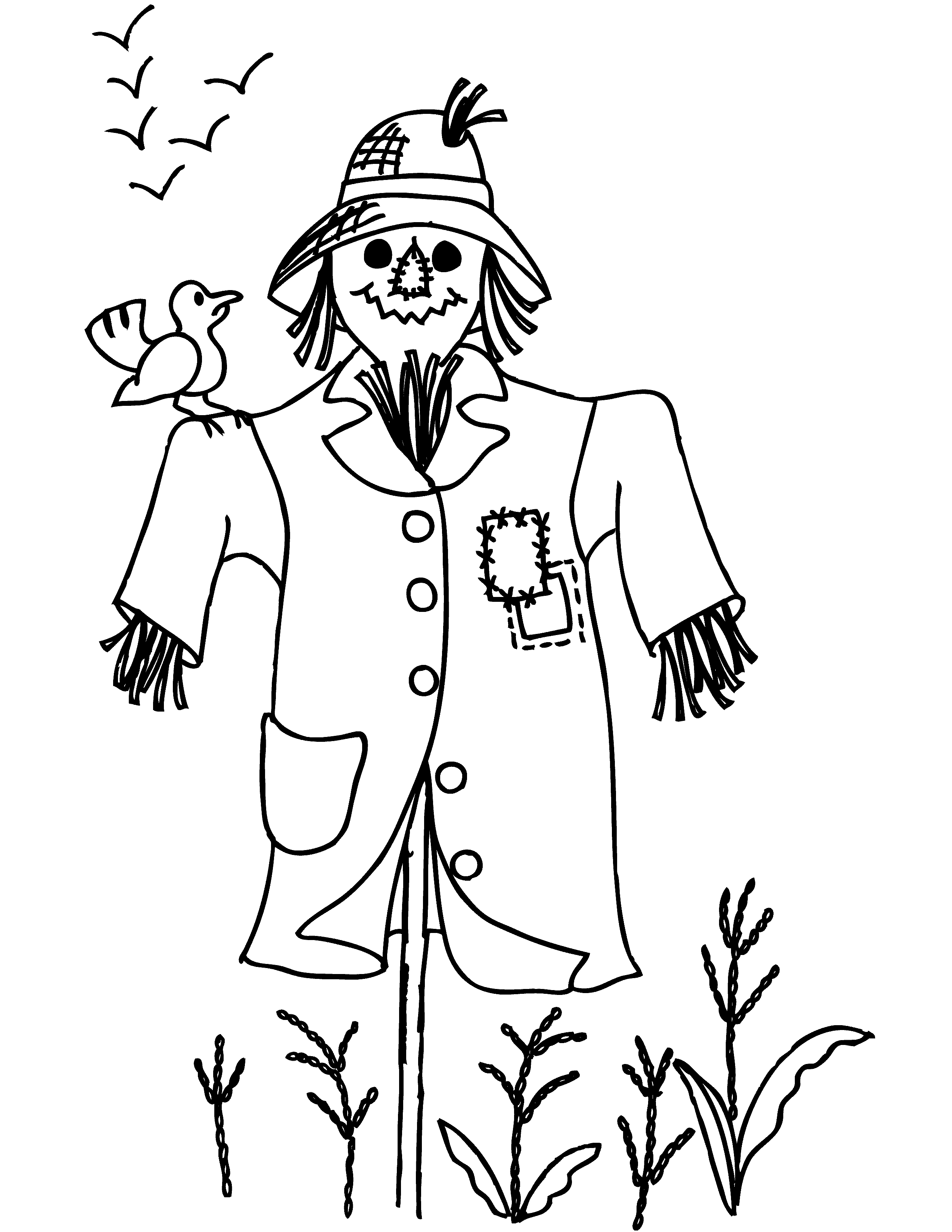 Scarecrow Patterns Coloring Pages Scarecrow Coloring Pages Lego ...