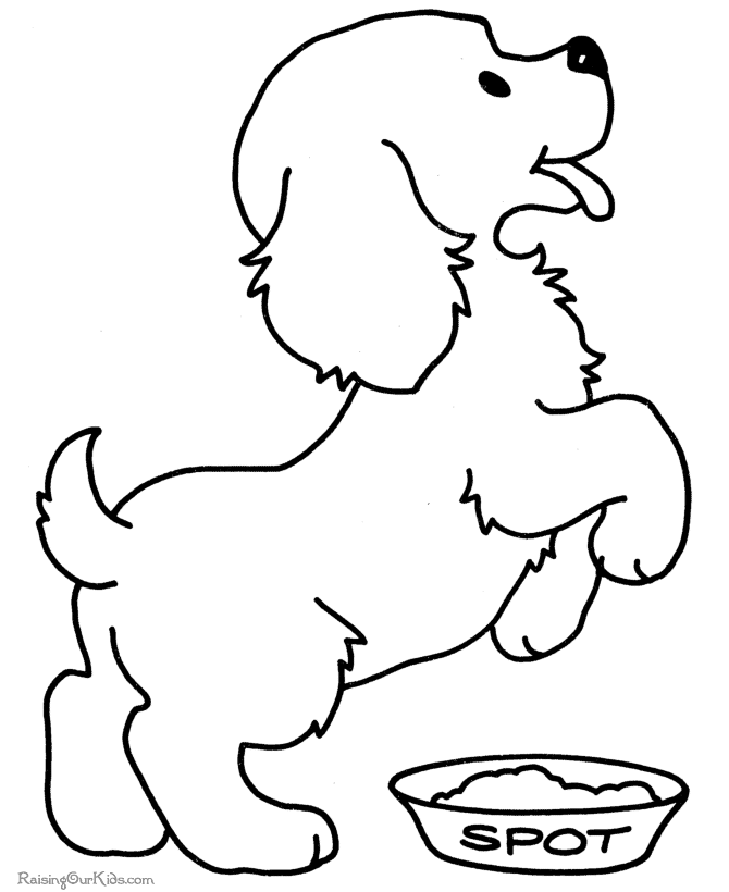 Puppy picture coloring pages