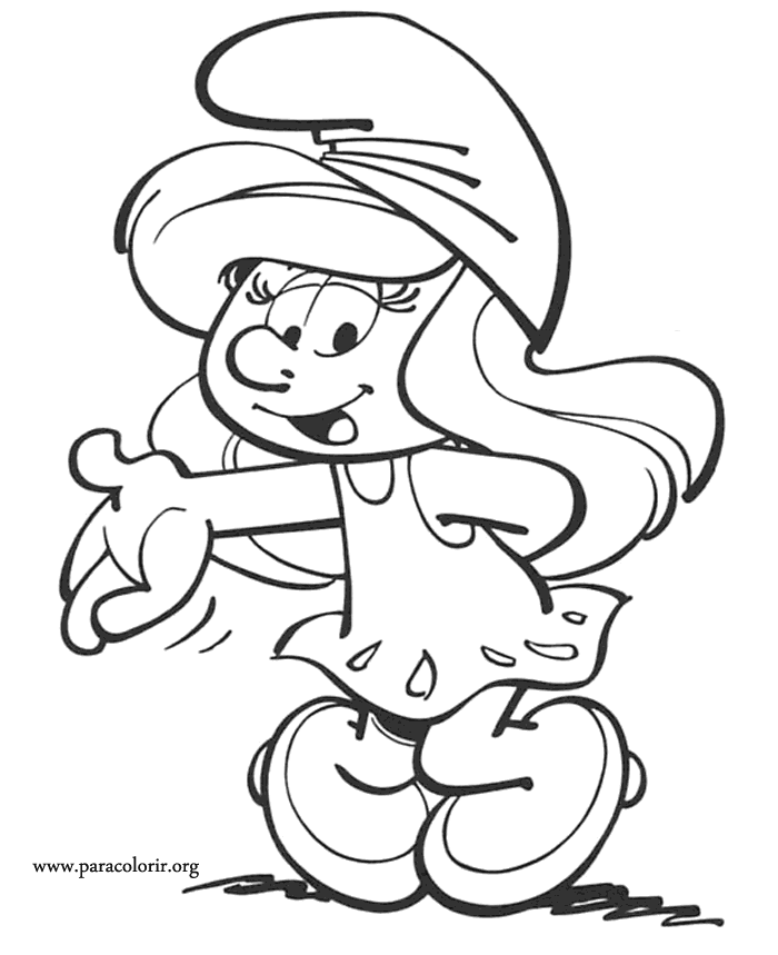 The Smurfs - Smurfette coloring page
