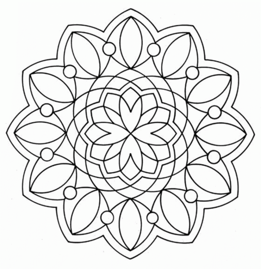 Free Printable Abstract Coloring Pages For Adults Geometric ...