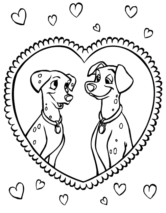 Dalmation Falling In Love Coloring Pages Free : New Coloring Pages