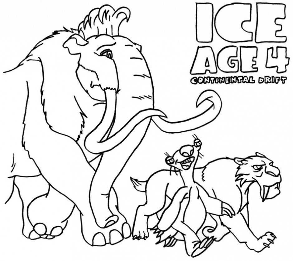 manny (ice age) Colouring Pages (page 3)