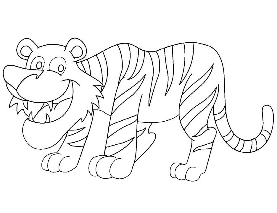 National animals tiger coloring page | Download Free National