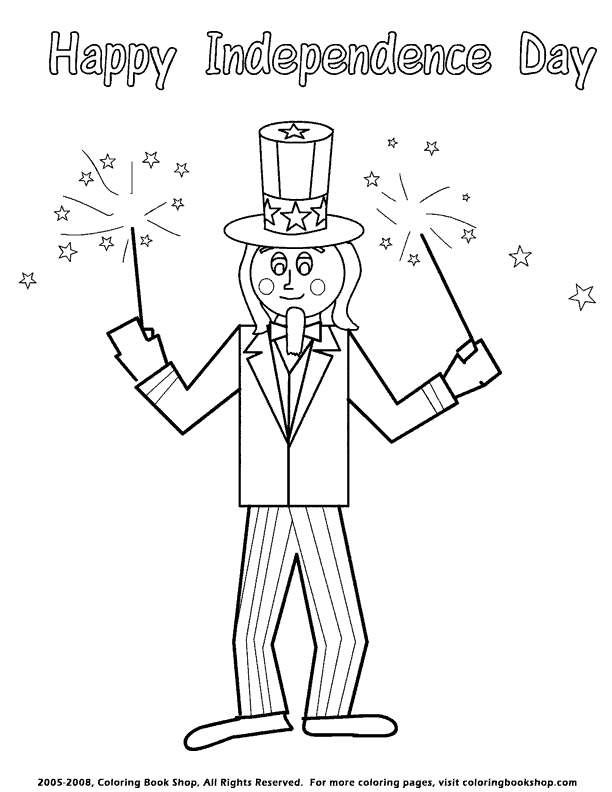 uncle sam printable coloring page fourth of july independence day