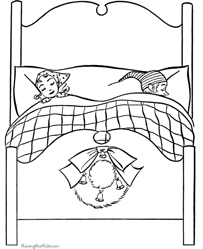 Christmas printable coloring pages - Parents sleeping!