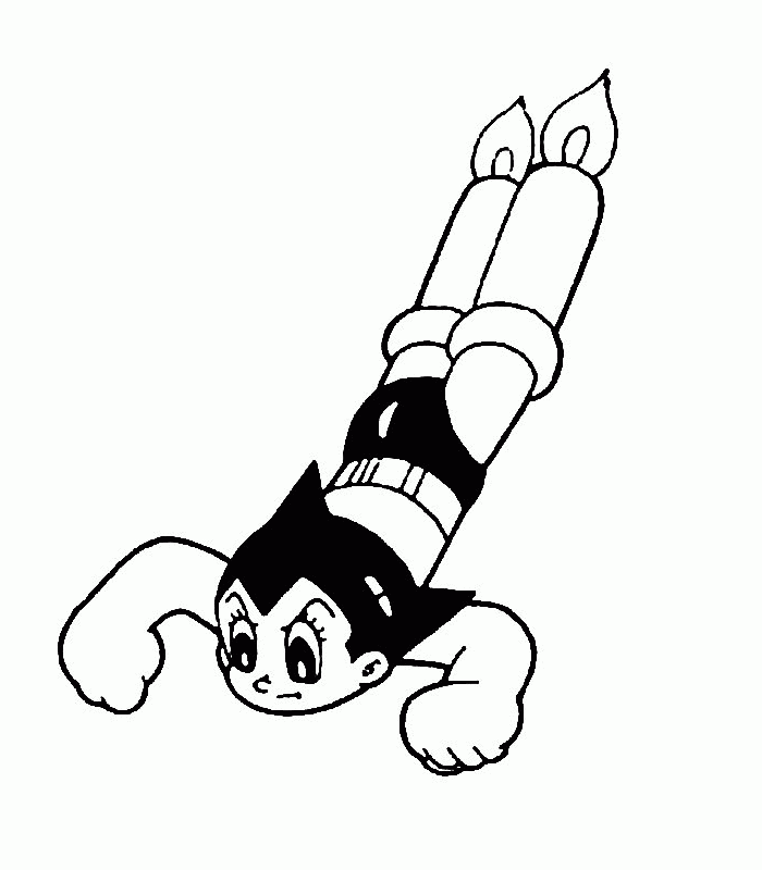 Desenho do Astro Boy para colorir