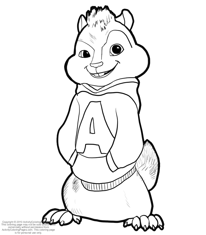 Chipmunk Coloring Pages