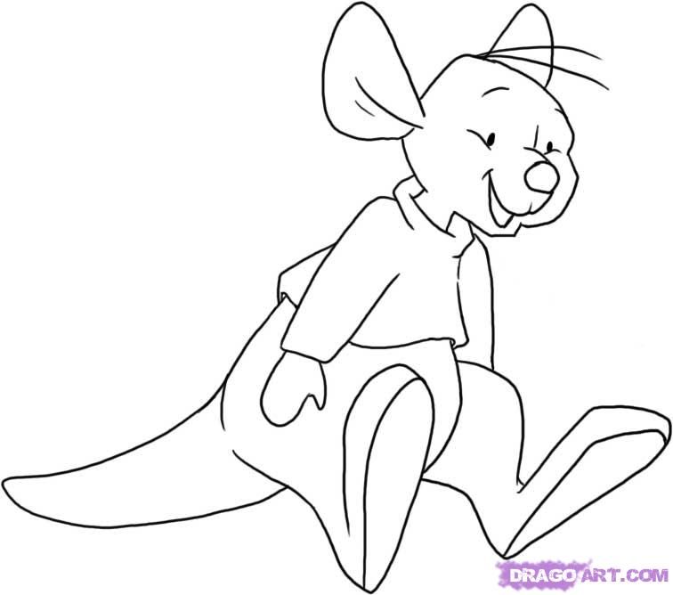 How to Draw Roo From Winnie the Pooh, Step by Step, Disney