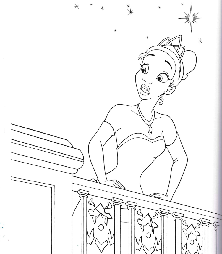 Disney Princesses - tiana colouring pages