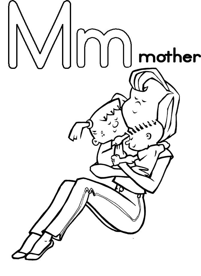 Mothers Day Coloring Picture
