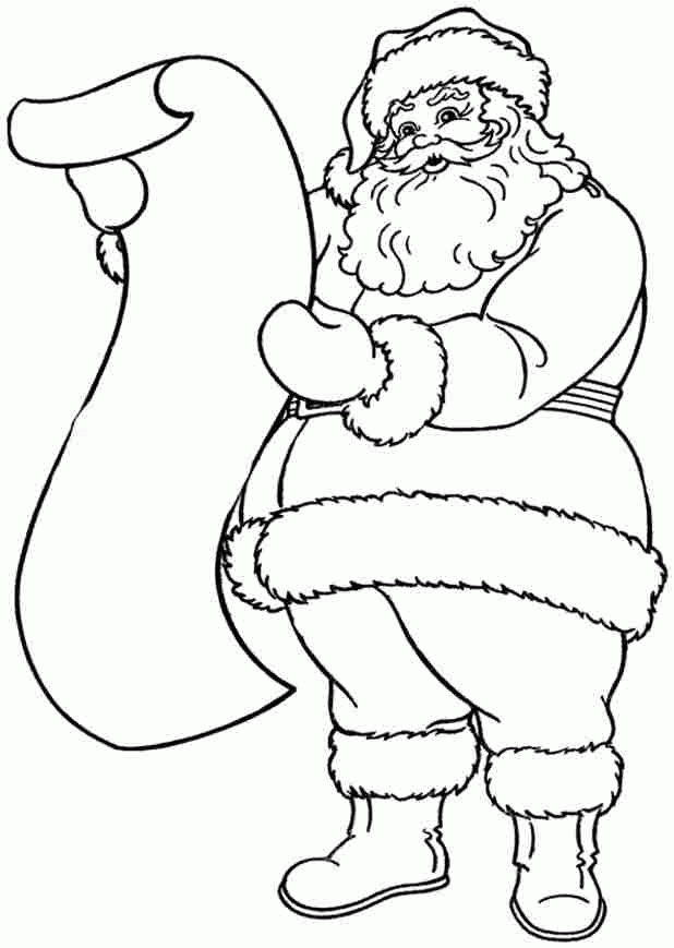 Printable Santa Claus Coloring Pages For Christmas Day Picture 30