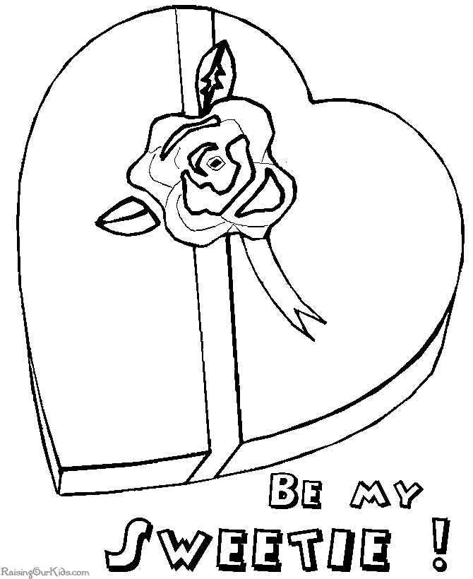 Valentine Gifts Coloring Page - 005
