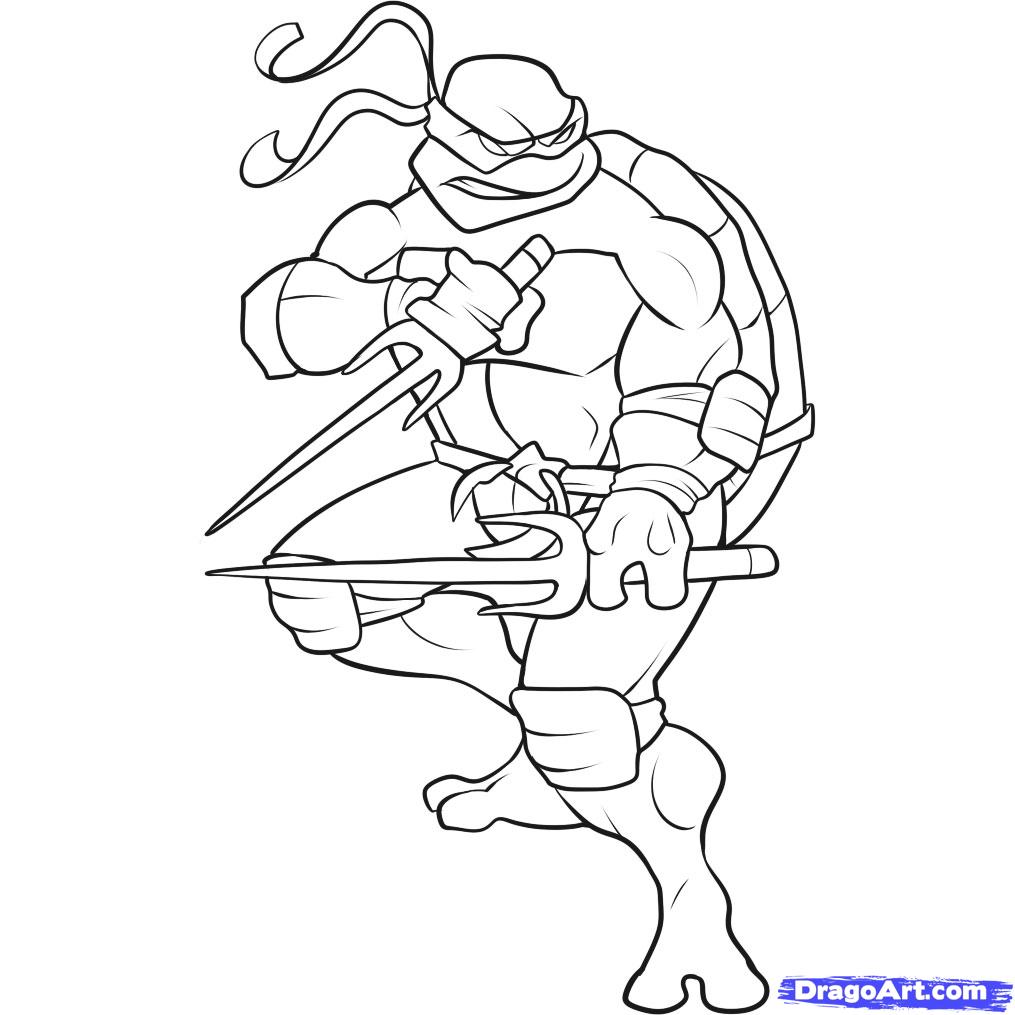 Teenage Mutant Ninja - Coloring Pages for Kids and for Adults