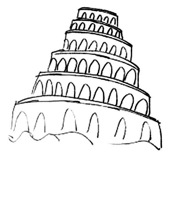 Amazing Tower of Babel Coloring Page: Amazing Tower of Babel ...