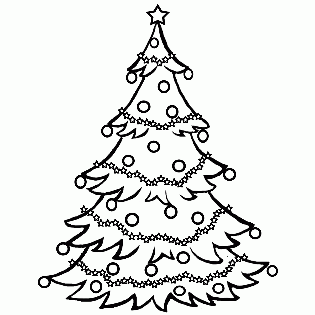 Christmas Tree Coloring Page Printable | Christmas Coloring pages ...