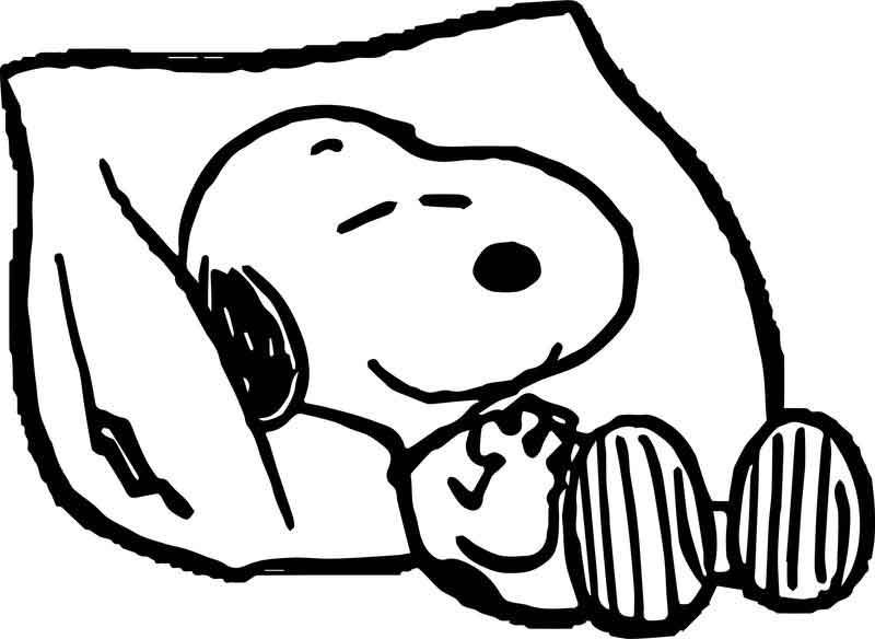 Snoopy Pillow Sleep Coloring Page in 2020 | Snoopy sleeping, Coloring pages,  Snoopy