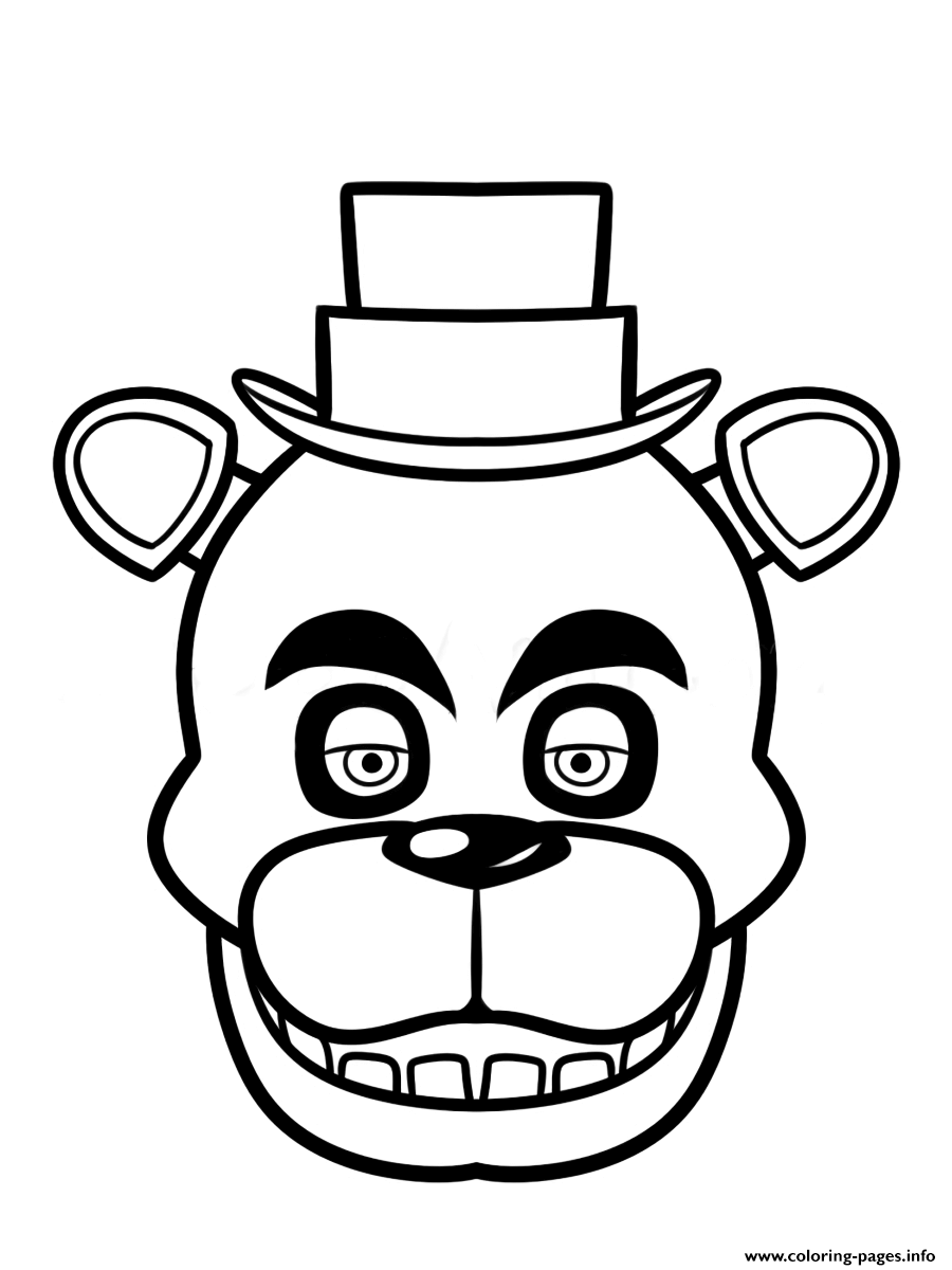 Print fnaf freddy five nights at freddys face coloring pages ...