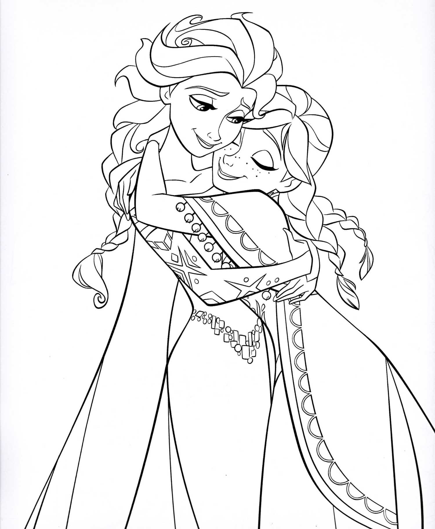 12 Most Fabulous Frozen Coloring Pages Anna And Elsa Olaf To ...