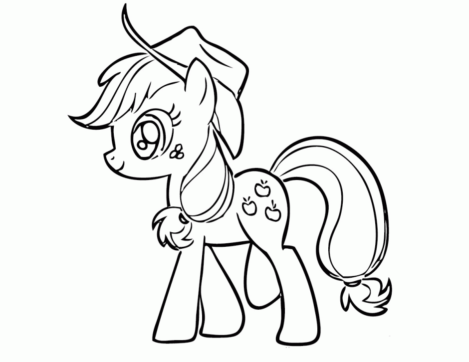 Pony Coloring Games My Little Pony Applejack Coloring Pages Kids
