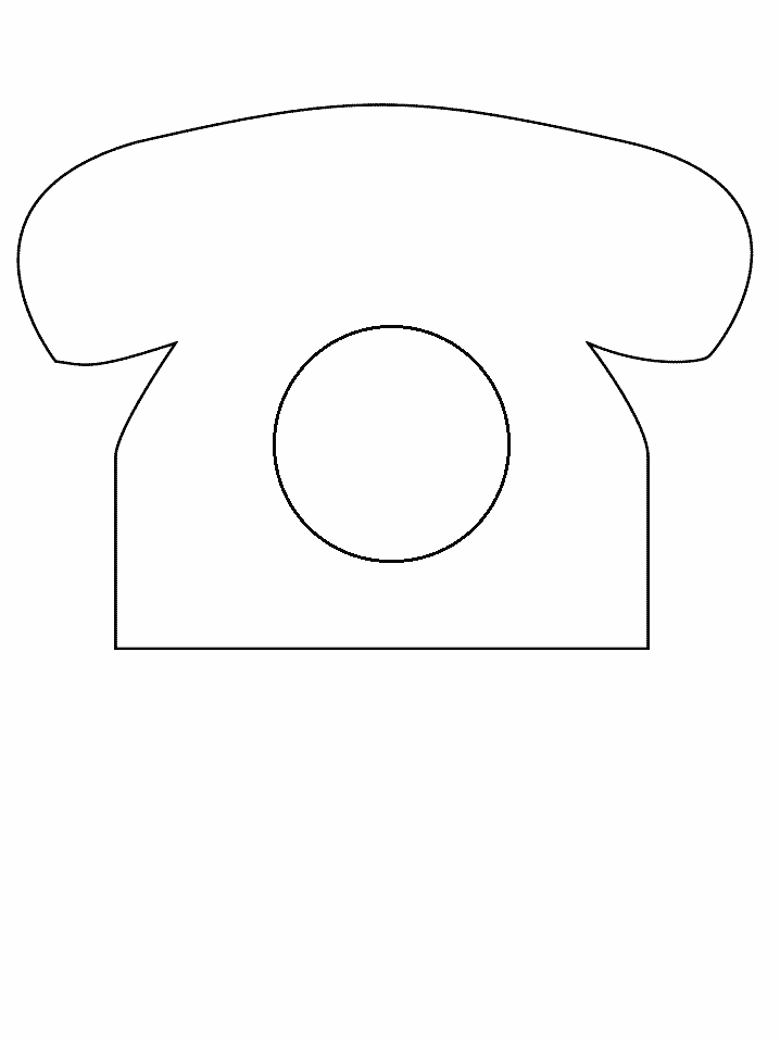 Printable Telephone Simple-shapes Coloring Pages