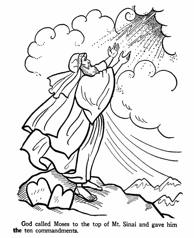 Bible Printables - Old Testament Bible Coloring Pages - Moses 5
