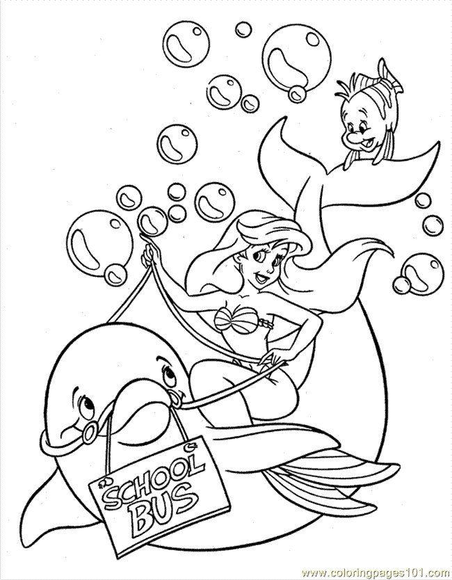 Coloring Pages Mermaid All31 (Cartoons > The Little Mermaid