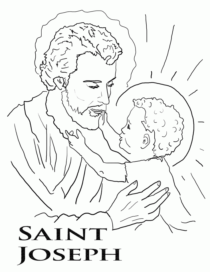 St. Joseph coloring page | Saint joseph