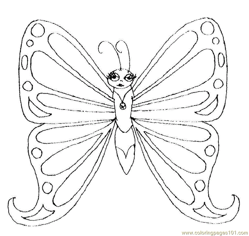 Coloring Pages monarch-butterfly-side-view (Insects > Butterfly