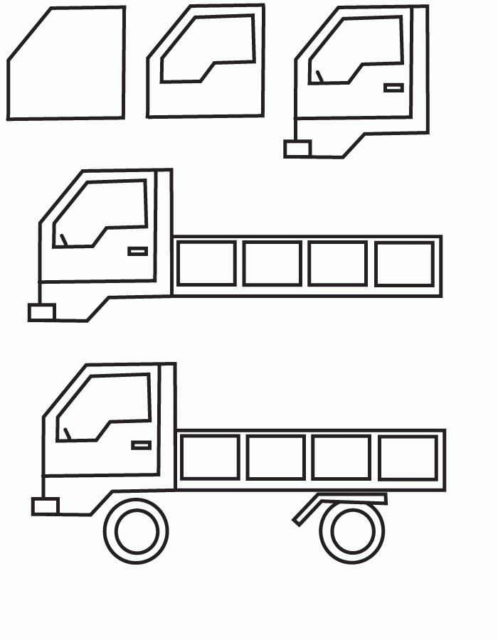How To Draw A Fire Truck For Kids | kids coloring pages