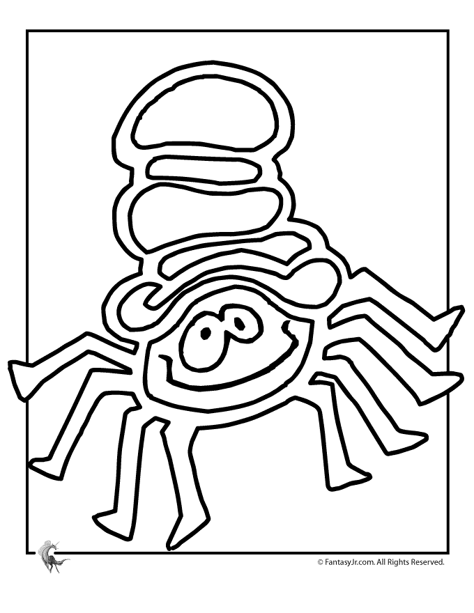 Coloring Pages For Halloween Spiders