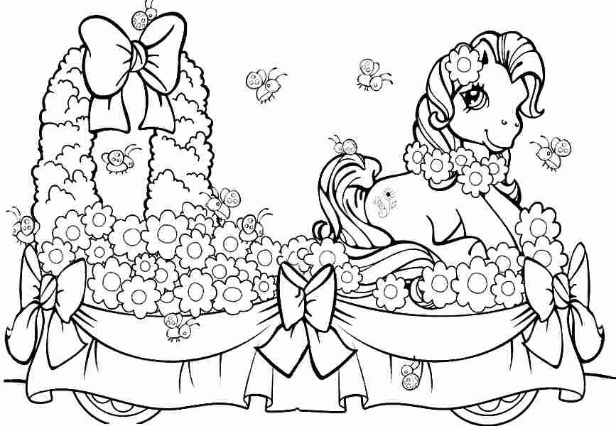 Cartoon My Little Pony Colouring Sheets Printable For Toddler #