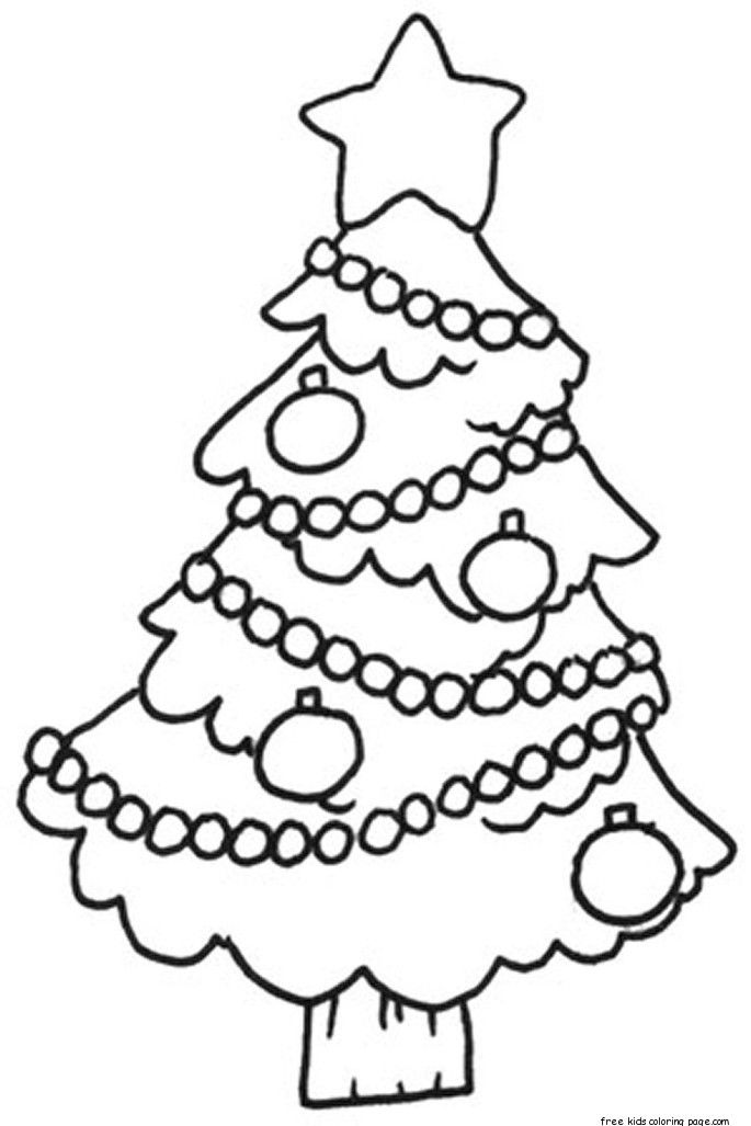 printable decorated christmas tree pictures coloring in pages