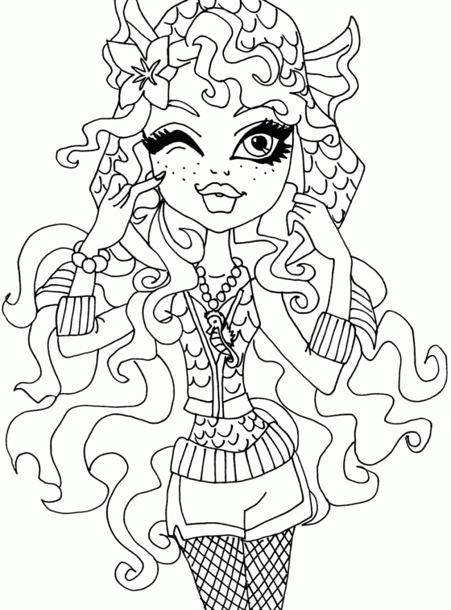 monster high lagoon blue Colouring Pages