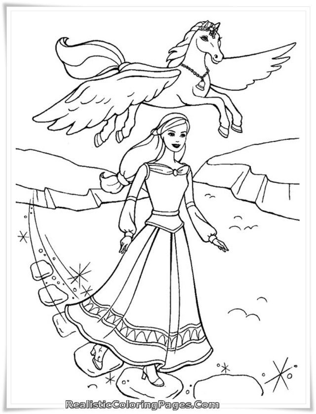 Latest Barbie And The Magic Of Pegasus Coloring Pages | Laptopezine.
