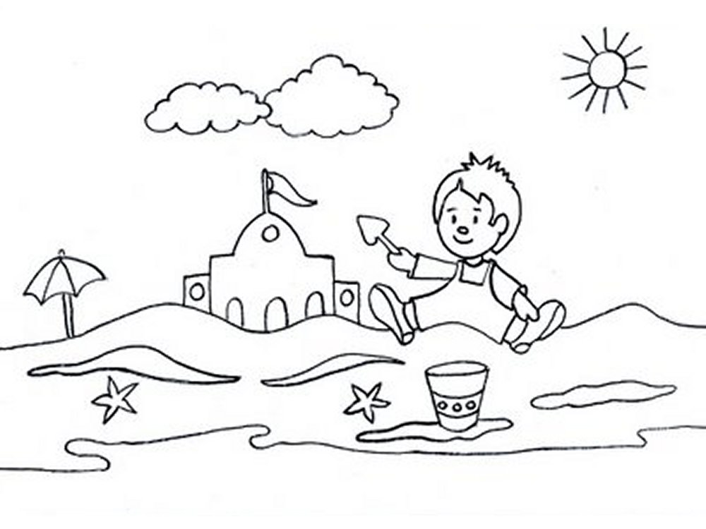 beach coloring pages for kids | Coloring Pages For Kids