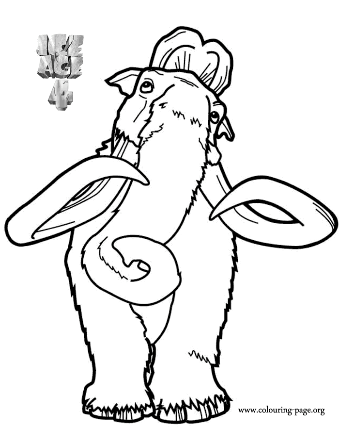 Ice Age - Manny - Ice Age 4: Continental Drift coloring page